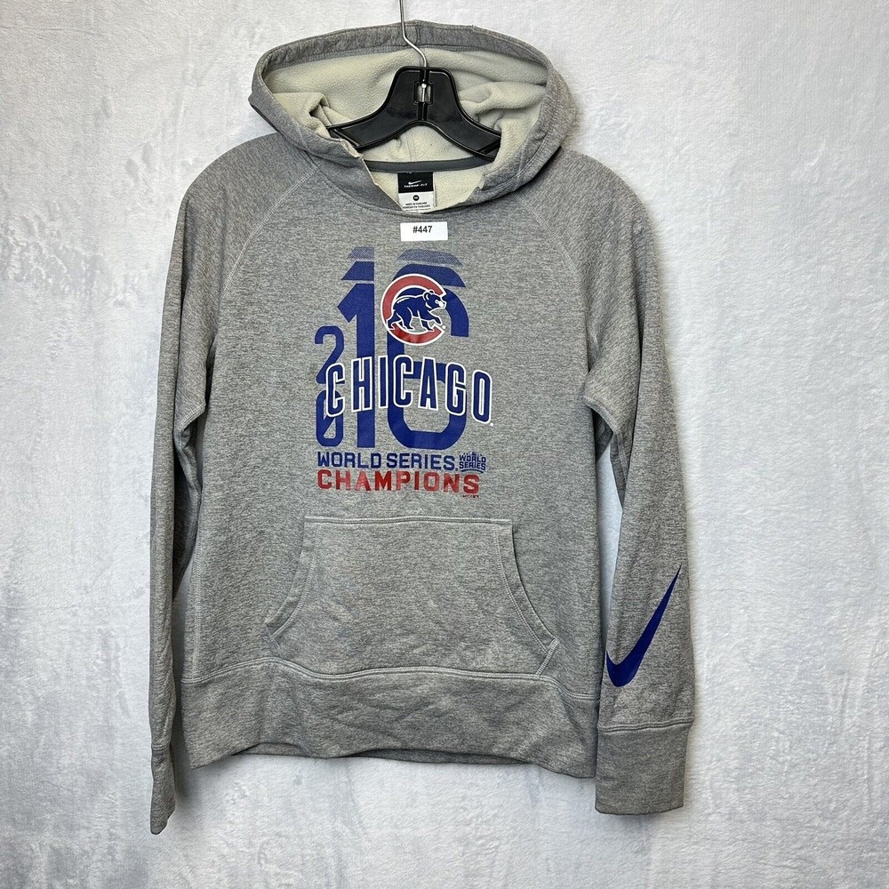 Nike Therma-Fit Chicago Cubs World Series Champions 2016 Hoodie Size Medium